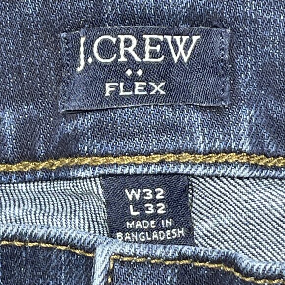 J Crew Jeans Mens Sz 32 Blue Flex Stretch Mid Rise Skinny Leg Dark Wash 31x29 - Picture 10 of 14